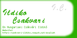 ildiko csakvari business card